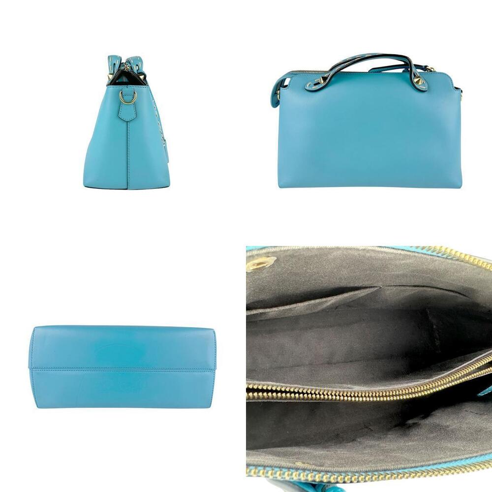 Fendi Bag Way By the Gold Shoulder Leather Blue